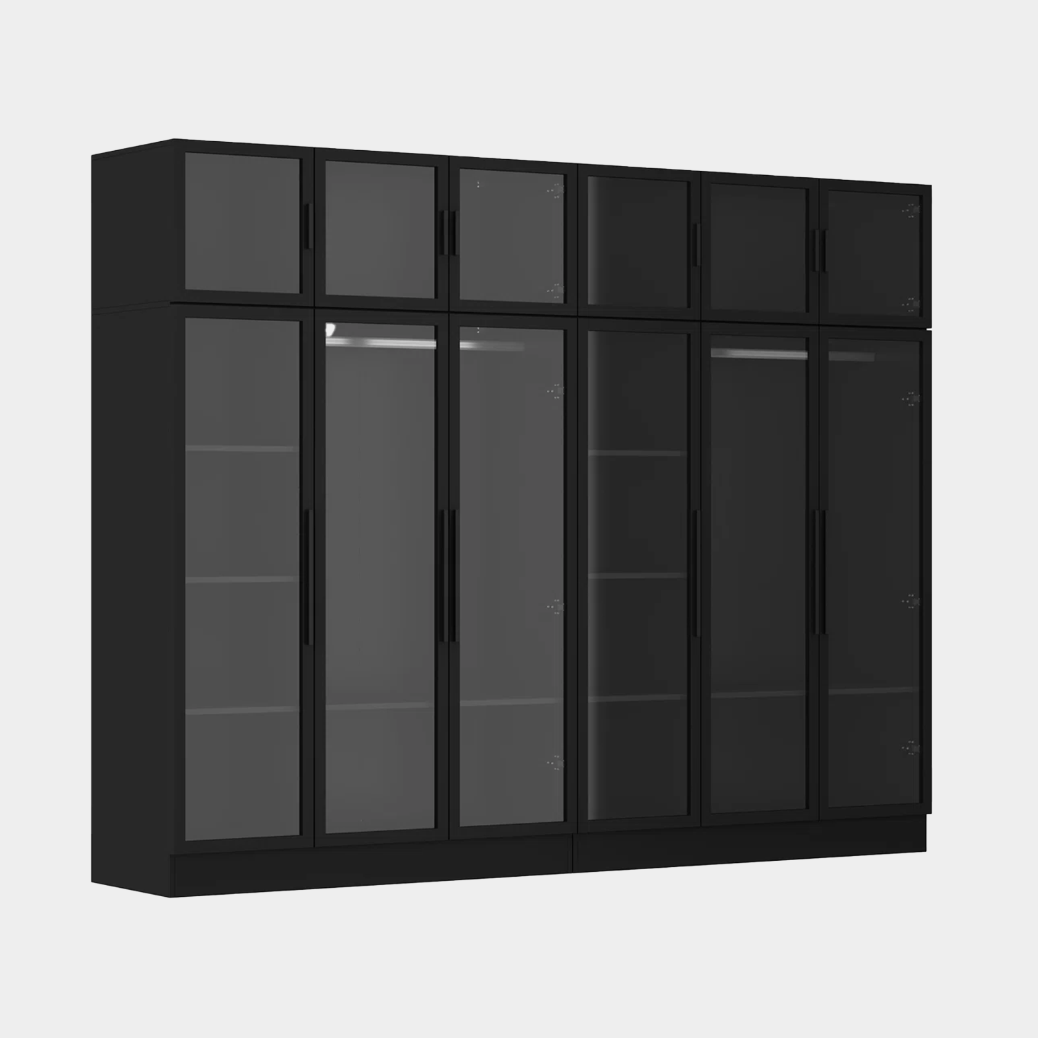 Modern 6-Door Wardrobe with Interior Lighting -Mr. Bed